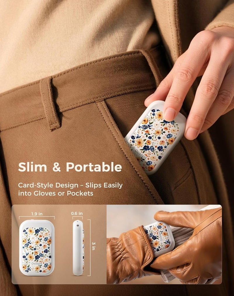 OCOOPA AI Magnetic Hand Warmers Rechargeable 2 Pack, 5000mAh Ultra-Thin Electric Glove Heater Handwarmer,UL Certified, Men Women Gifts for Christmas,Birthday,Winter Essentials,UT4 Young - Image 2